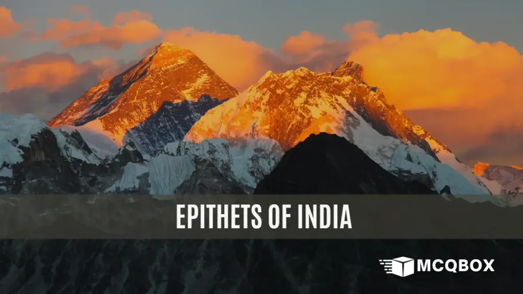 Geographical epithets of India