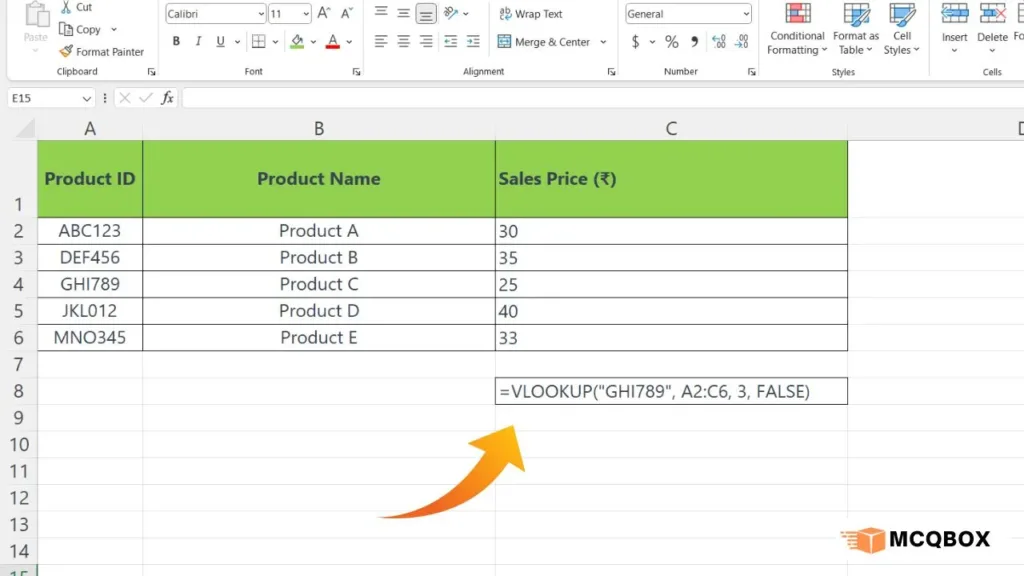 VLOOKUP PRACTICAL EXAMPLE