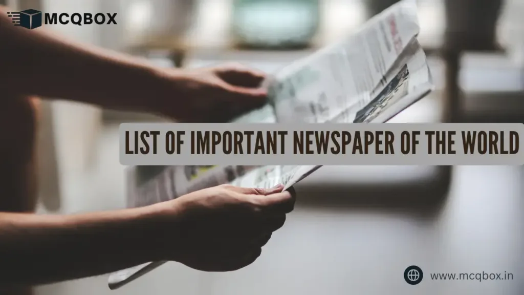 List of Important Newspaper of the World