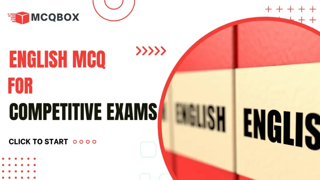 English MCQ for Competitive Exams